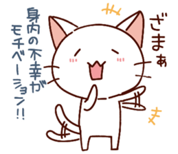 White cat to the net game sticker #11656431