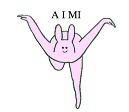 Rabbit's name is Aimi sticker #11658272