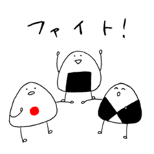 onigiri three brothers sticker #11658368