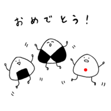 onigiri three brothers sticker #11658376