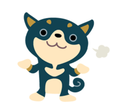 BLACK & BROWN SHIBA INU sticker #11658708