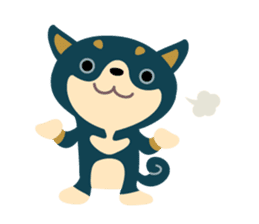 BLACK & BROWN SHIBA INU sticker #11658708