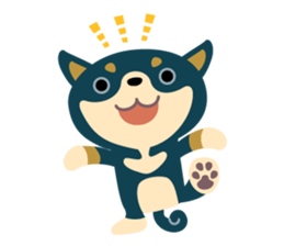 BLACK & BROWN SHIBA INU sticker #11658709