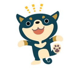 BLACK & BROWN SHIBA INU sticker #11658709