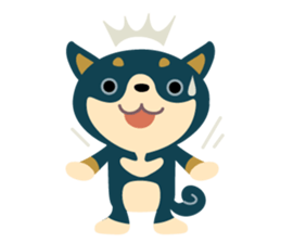 BLACK & BROWN SHIBA INU sticker #11658716