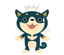 BLACK & BROWN SHIBA INU sticker #11658716