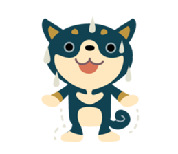 BLACK & BROWN SHIBA INU sticker #11658717