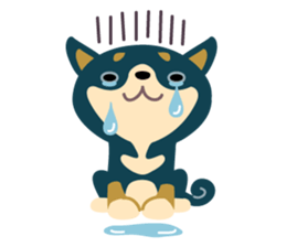 BLACK & BROWN SHIBA INU sticker #11658718