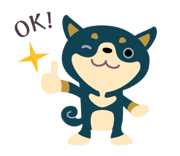 BLACK & BROWN SHIBA INU sticker #11658719