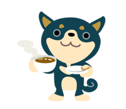 BLACK & BROWN SHIBA INU sticker #11658724