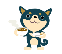 BLACK & BROWN SHIBA INU sticker #11658724