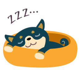 BLACK & BROWN SHIBA INU sticker #11658725