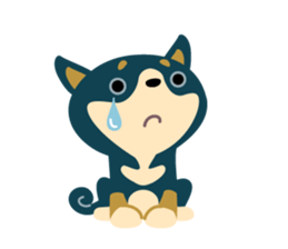 BLACK & BROWN SHIBA INU sticker #11658727