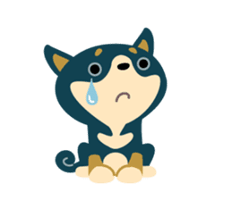 BLACK & BROWN SHIBA INU sticker #11658727