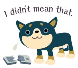 BLACK & BROWN SHIBA INU sticker #11658734