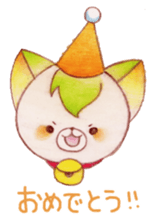 Animals of color pencils sticker #11659109