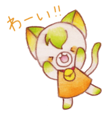 Animals of color pencils sticker #11659125