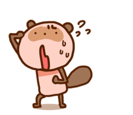 rabbit and the raccoon dog sticker #11659285