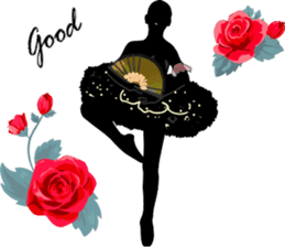 Balletsilhouette Beautiful sticker act.2 sticker #11659627