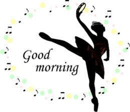 Balletsilhouette Beautiful sticker act.2 sticker #11659628