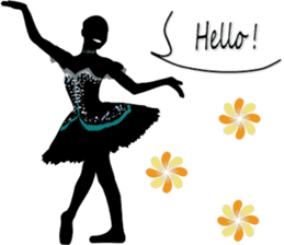 Balletsilhouette Beautiful sticker act.2 sticker #11659629