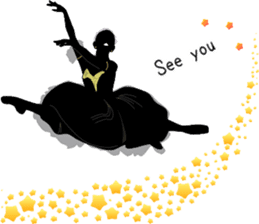 Balletsilhouette Beautiful sticker act.2 sticker #11659631