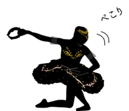 Balletsilhouette Beautiful sticker act.2 sticker #11659636
