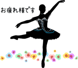 Balletsilhouette Beautiful sticker act.2 sticker #11659638
