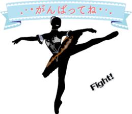 Balletsilhouette Beautiful sticker act.2 sticker #11659640