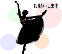 Balletsilhouette Beautiful sticker act.2 sticker #11659645