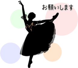 Balletsilhouette Beautiful sticker act.2 sticker #11659645