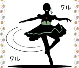 Balletsilhouette Beautiful sticker act.2 sticker #11659648