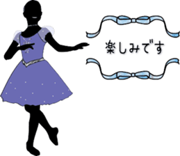 Balletsilhouette Beautiful sticker act.2 sticker #11659649