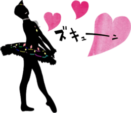Balletsilhouette Beautiful sticker act.2 sticker #11659654