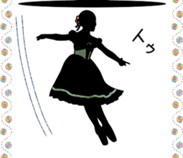 Balletsilhouette Beautiful sticker act.2 sticker #11659656