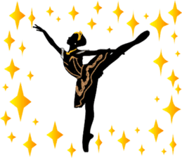 Balletsilhouette Beautiful sticker act.2 sticker #11659658