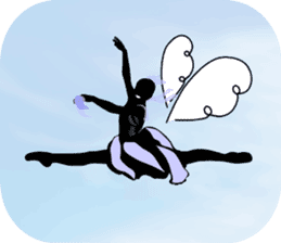 Balletsilhouette Beautiful sticker act.2 sticker #11659659