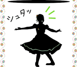 Balletsilhouette Beautiful sticker act.2 sticker #11659660