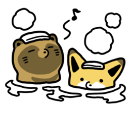 Raccoon dog & Fox sticker #11659941