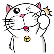 Stupid Fat White Cat sticker #11660824