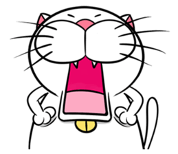 Stupid Fat White Cat sticker #11660826