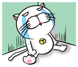 Stupid Fat White Cat sticker #11660827