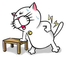 Stupid Fat White Cat sticker #11660832