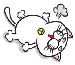 Stupid Fat White Cat sticker #11660837