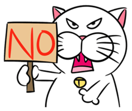 Stupid Fat White Cat sticker #11660838