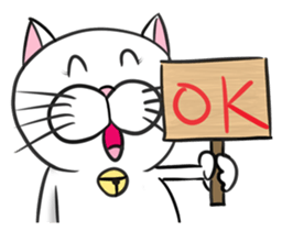 Stupid Fat White Cat sticker #11660839