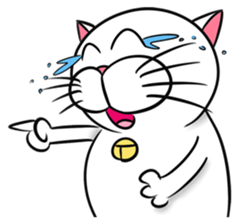 Stupid Fat White Cat sticker #11660841