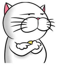 Stupid Fat White Cat sticker #11660843