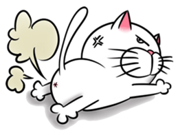 Stupid Fat White Cat sticker #11660846