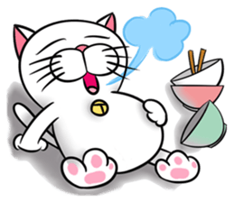 Stupid Fat White Cat sticker #11660849